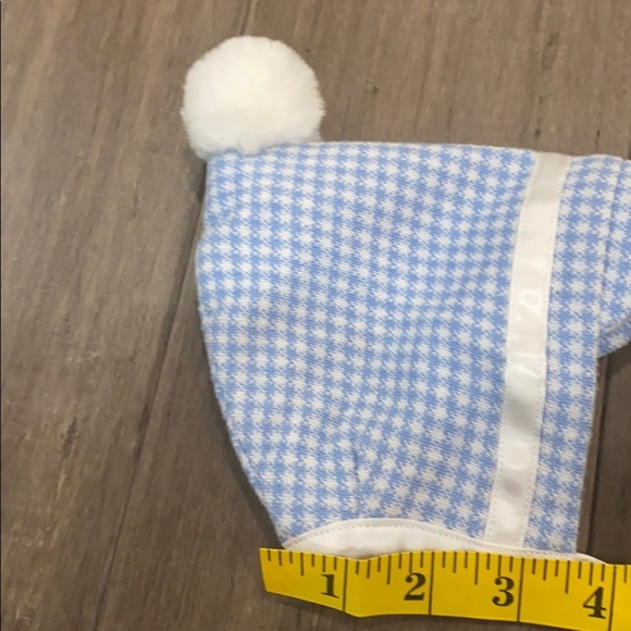 5 for $25 Baby hat bonnet checkered blue - Picture 6 of 7